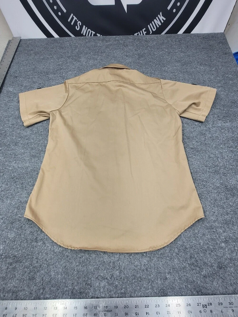 Vintage 70’s US Army Khaki Tan Private First Class Dress Shirt Size S